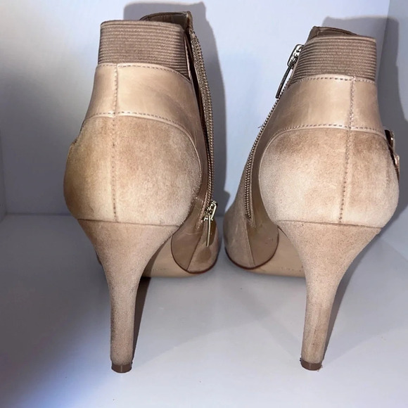 Marc Fisher, 8M, Shimmee Peep Toe Camel Suede Leather Zip/buckle ankle bootie - Picture 11 of 11